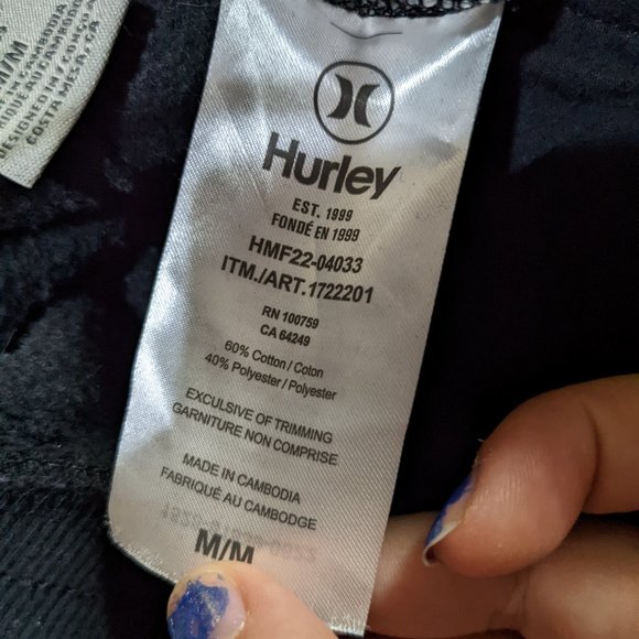 Sweatpants Grey Gray Unisex Size Medium Hurley Pants Baggy Sweats Workout - Picture 3 of 4